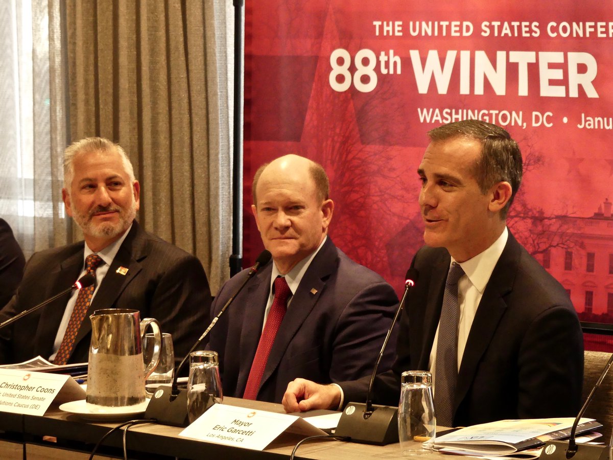 usmayors's tweet photo. “Mayors are the ones who get things done. It is at the local level where America is the most creative, most innovative and most effective.” - Sen. @ChrisCoons

Thanks for joining us for a great discussion on how federal and local governments can #ActOnClimate! #MayorsDC20 https://t.co/hQLSFeBDuJ