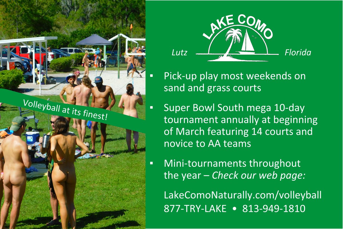 Lake Como: Nude Volleyball headquarters of the South. lakecomonaturally.com/volleyball