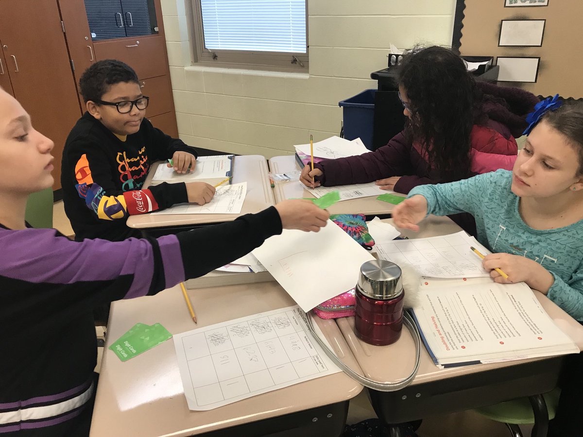 Math_Sherrie's tweet image. Shout out to the 5th grade students in Mrs. Geiz’s class at BP using multiple strategies to solve multiplication problems.#BigBlueOnTheMove