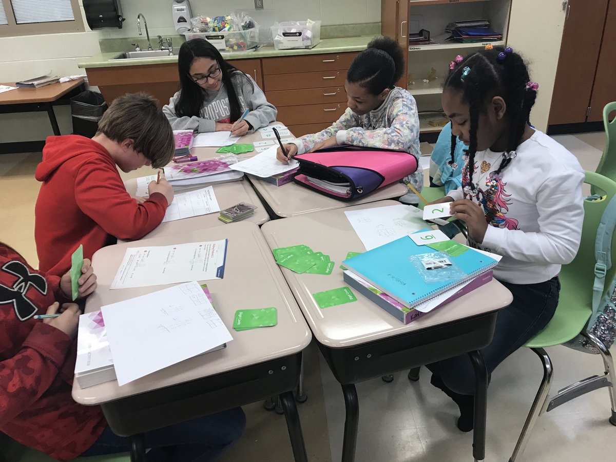 Math_Sherrie's tweet image. Shout out to the 5th grade students in Mrs. Geiz’s class at BP using multiple strategies to solve multiplication problems.#BigBlueOnTheMove