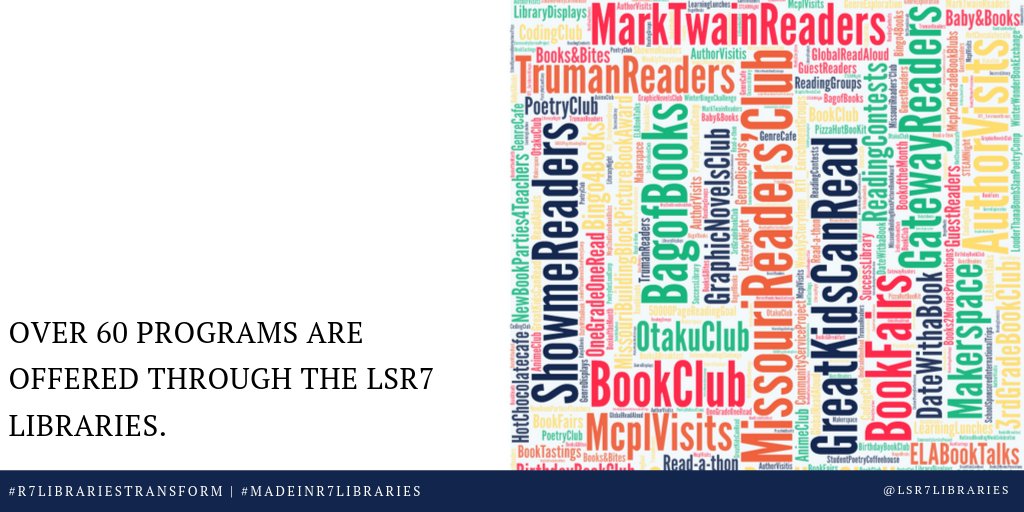 LSR7Libraries's tweet image. R7 libraries offer programs for everyone. #r7librariestransform #MadeinR7libraries