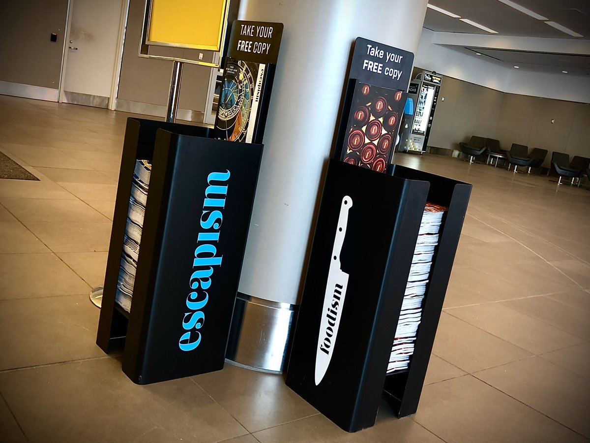 Nieuport's tweet photo. We’re excited to have partnered with @foodismTO and @escapismTO, bringing their premium magazines to @BBishopAirport for arriving passengers to enjoy free of charge. Don’t forget to grab a copy next time you #FlyYTZ https://t.co/qX5ByGKIPL