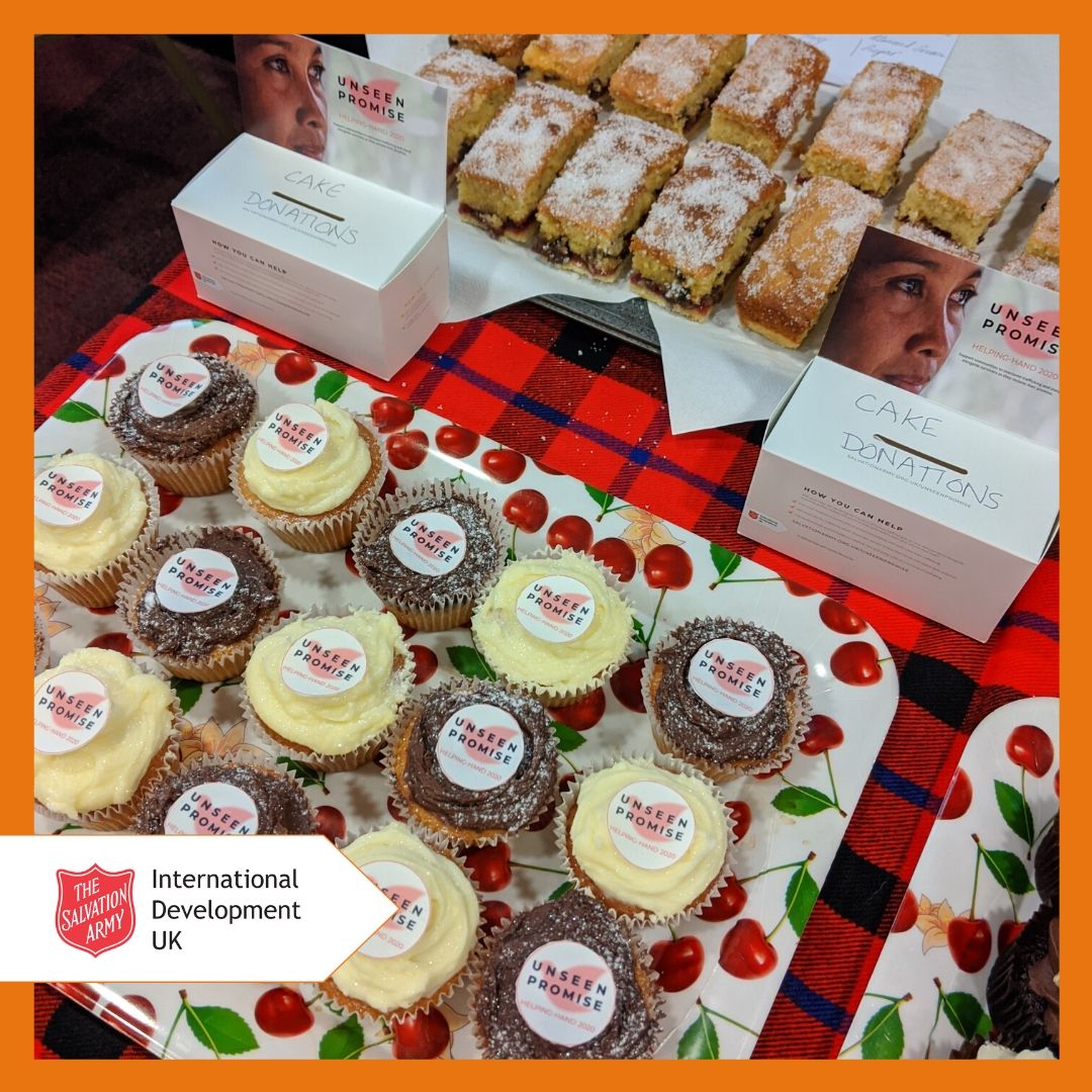 salvationarmyid's tweet photo. Together with @UkiFamily, we launched the #HelpingHand campaign, #UnseenPromise, at #TheSalvationArmy UK Headquarters today! There was lots of cake 🍰 and conversations around our #antitrafficking projects. https://t.co/yto17gRxXC