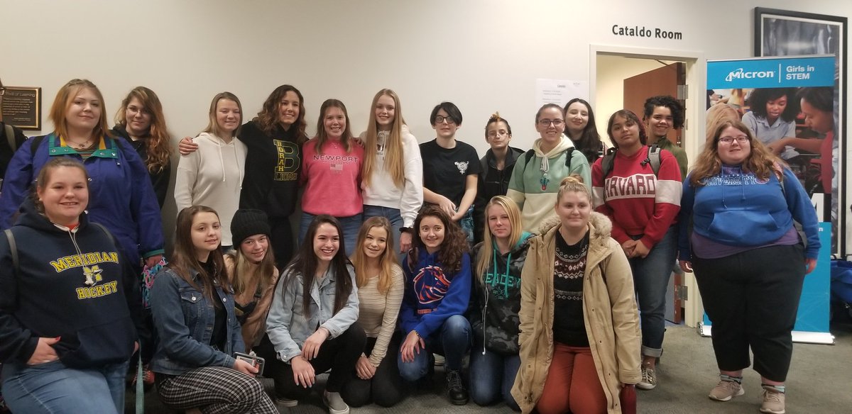 tayloc17's tweet photo. Third annual She Tech conference at Boise State University.  Girls from Borah, Frank Church and Boise High learning about Stem careers in all areas. https://t.co/tWH7FbWSsy