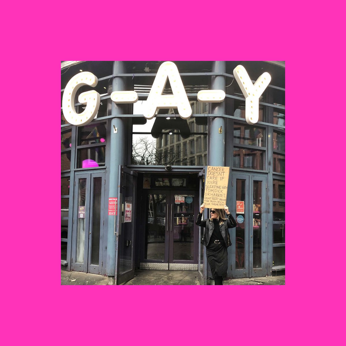 Dontbeataround1's tweet photo. Hey @nowthisher check out what we've been up to this #cervicalcancerpreventionweek to tackle fanny fears around the smear test.

#share #dontbeataroundthebush #manchester #cervicalscreening #smeartest #vaginas #support #unsmearthesmear #cancer https://t.co/gvqkc1XUYd