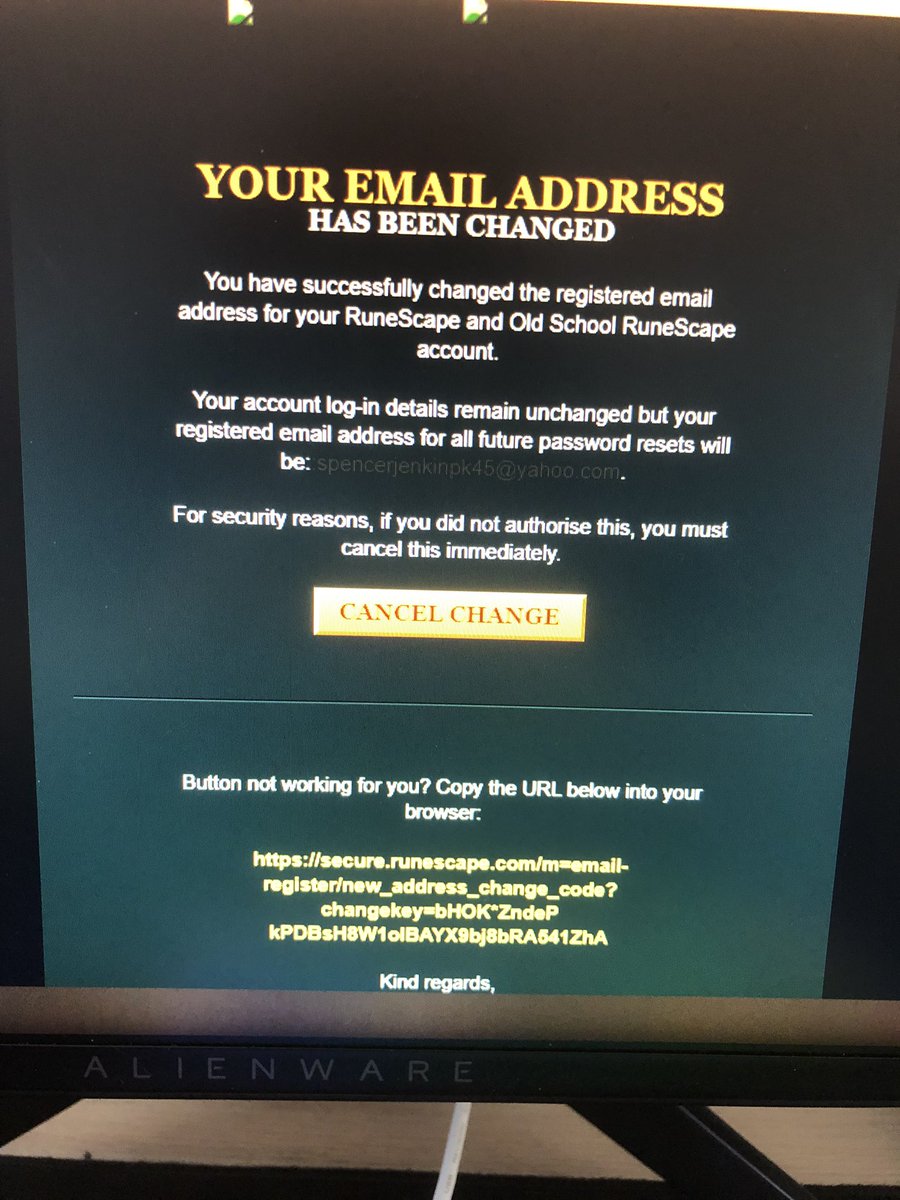 TopExit's tweet photo. @JagexHelpFrost @JagexSupport @JagexGambit @JagexAsh @JagexWeath @Jagex_Ghost It seems someone else tried to change the email. https://t.co/mzhXZb6eyV