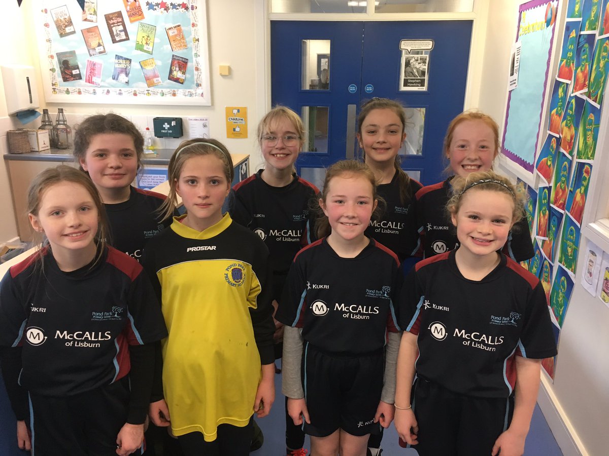The girls had great fun today in the Lisburn Primary Schools Girls’ Football League. They played brilliantly winning all 4 of their matches and scoring 11 goals. The quality on display from all teams was excellent.