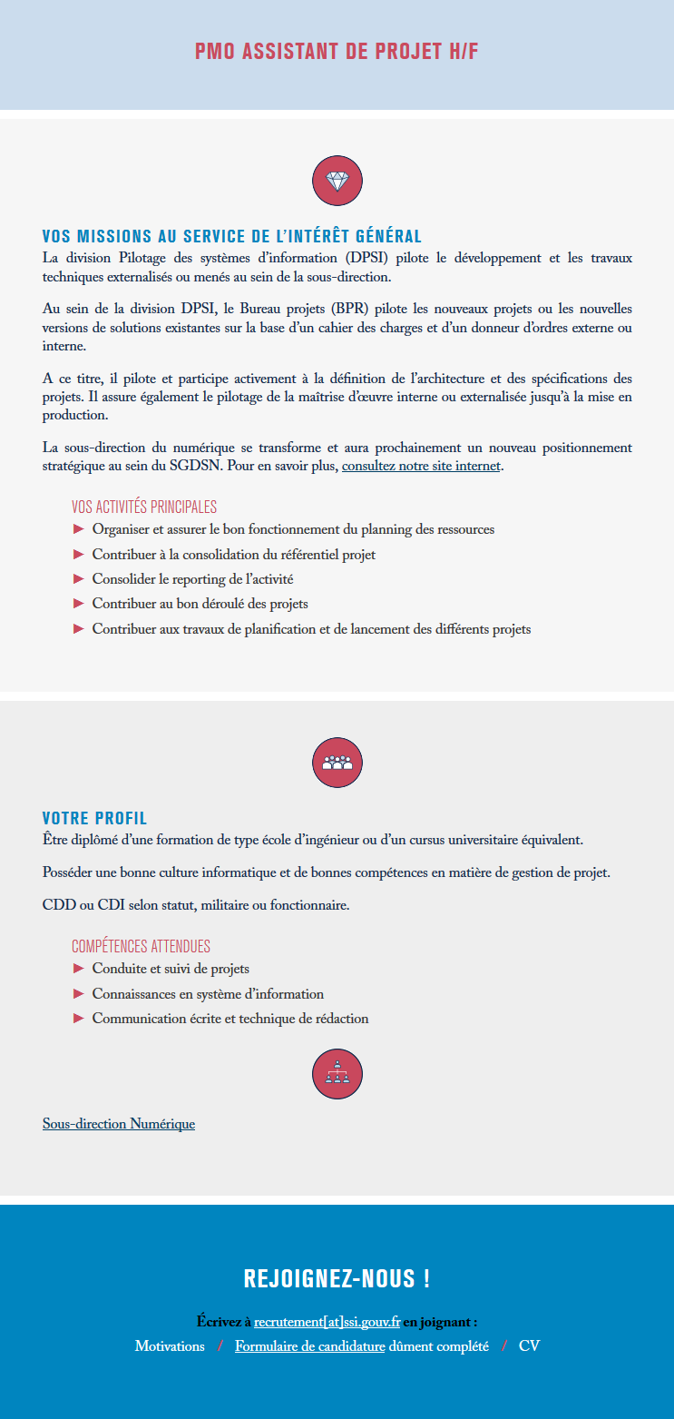 Anssi Pa Twitter Recrutement Vous Souhaitez Piloter Et