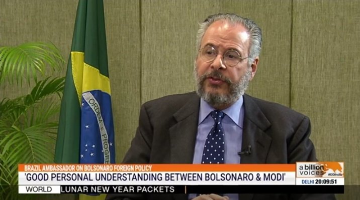 RRRameshRRR's tweet photo. #Brazil's envoy to India on President @jairbolsonaro's India visit:
- 'Investment facilitation among 14 pacts may be signed'
- 'No geopolitical issues between Brazil &amp; India'
- 'Want Bollywood film shooting in Brazil'
- 'Announcement on visa'
Full video: https://t.co/p6AocGERtw https://t.co/NwxtsPIOdy