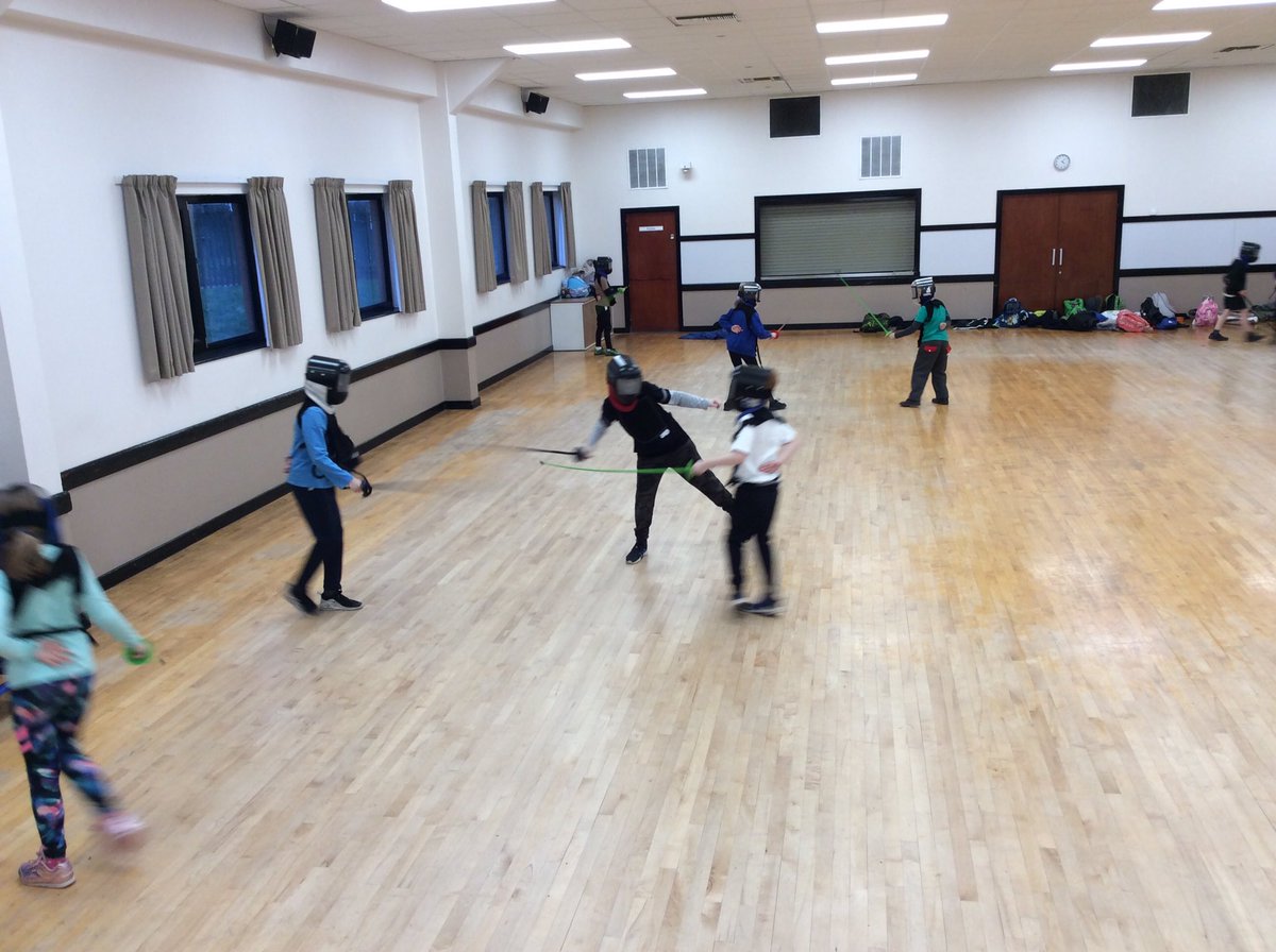 Excellent fencing going on this afternoon in our after school club. <a href="/judoeducationuk/">Judo Education</a>
