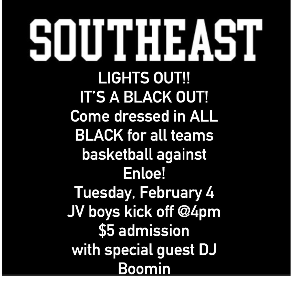 SRMHSAthleticBoosterClub (@srmhsbabc) on Twitter photo Tell your friends NOW!! This is a game day you don’t want to miss! If you thought the Pep Rally was 🔥you’ve seen nothing! Let’s show Enloe how it should be done! <a href="/SRHS_girlsbball/">SE Raleigh WBB</a> <a href="/MbbRaleigh/">Southeast Raleigh Boys Basketball</a> <a href="/SRMHS_SGA/">SRHS Student Gov't</a> @SRMHSAD <a href="/srmhsseniorz/">SRMHSSENIORZ💚💙</a> <a href="/SRMHSpride/">SRMHS</a> <a href="/ncjvhoops/">SRHSJVBB</a> Tell your friends NOW!! This is a game day you don’t want to miss! If you thought the Pep Rally was 🔥you’ve seen nothing! Let’s show Enloe how it should be done! <a href="/SRHS_girlsbball/">SE Raleigh WBB</a> <a href="/MbbRaleigh/">Southeast Raleigh Boys Basketball</a> <a href="/SRMHS_SGA/">SRHS Student Gov't</a> @SRMHSAD <a href="/srmhsseniorz/">SRMHSSENIORZ💚💙</a> <a href="/SRMHSpride/">SRMHS</a> <a href="/ncjvhoops/">SRHSJVBB</a>