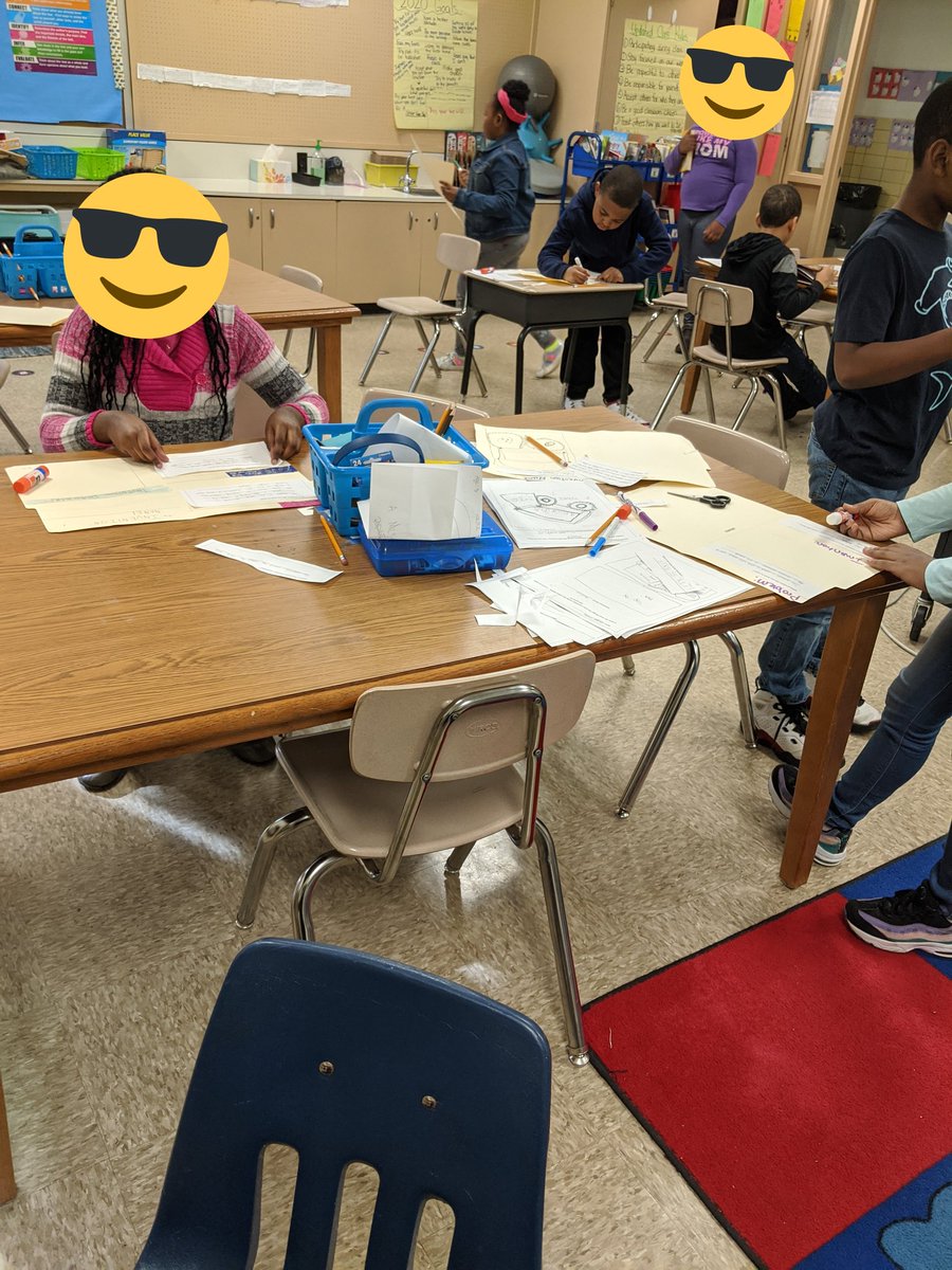 MrsSaunders10's tweet photo. Third grade students are busy getting ready for their Invention Convention tomorrow. I am so proud of how creative my students were with this project. #thirdgrade #inventions @spoland123 @nashaeb @fayfayallday1 @a_fisher14 https://t.co/EhCsdYQPGb