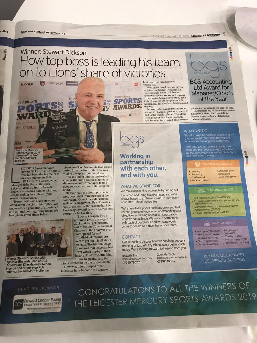 Spotted: <a href="/bgsaccounting/">bgsaccounting</a> in the <a href="/LMSportsAwards/">LMSportsAwards</a> Supplement yesterday! #LeicestershireLive #LeicesterMercury