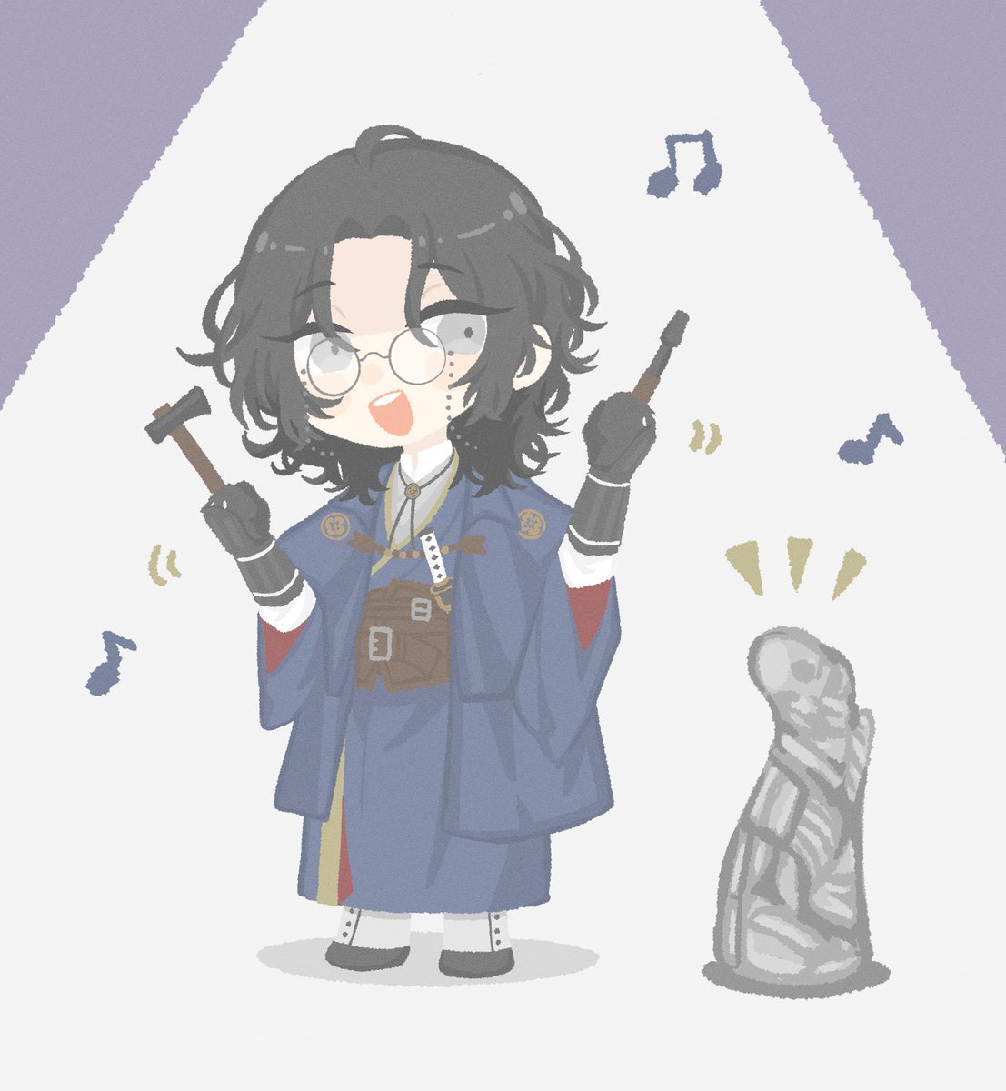 刀剣乱舞 かなり遅れたのですが 維伝 罠ミュしてた南海先生が可愛かったという絵です ちゃーはん 新規卓 のイラスト