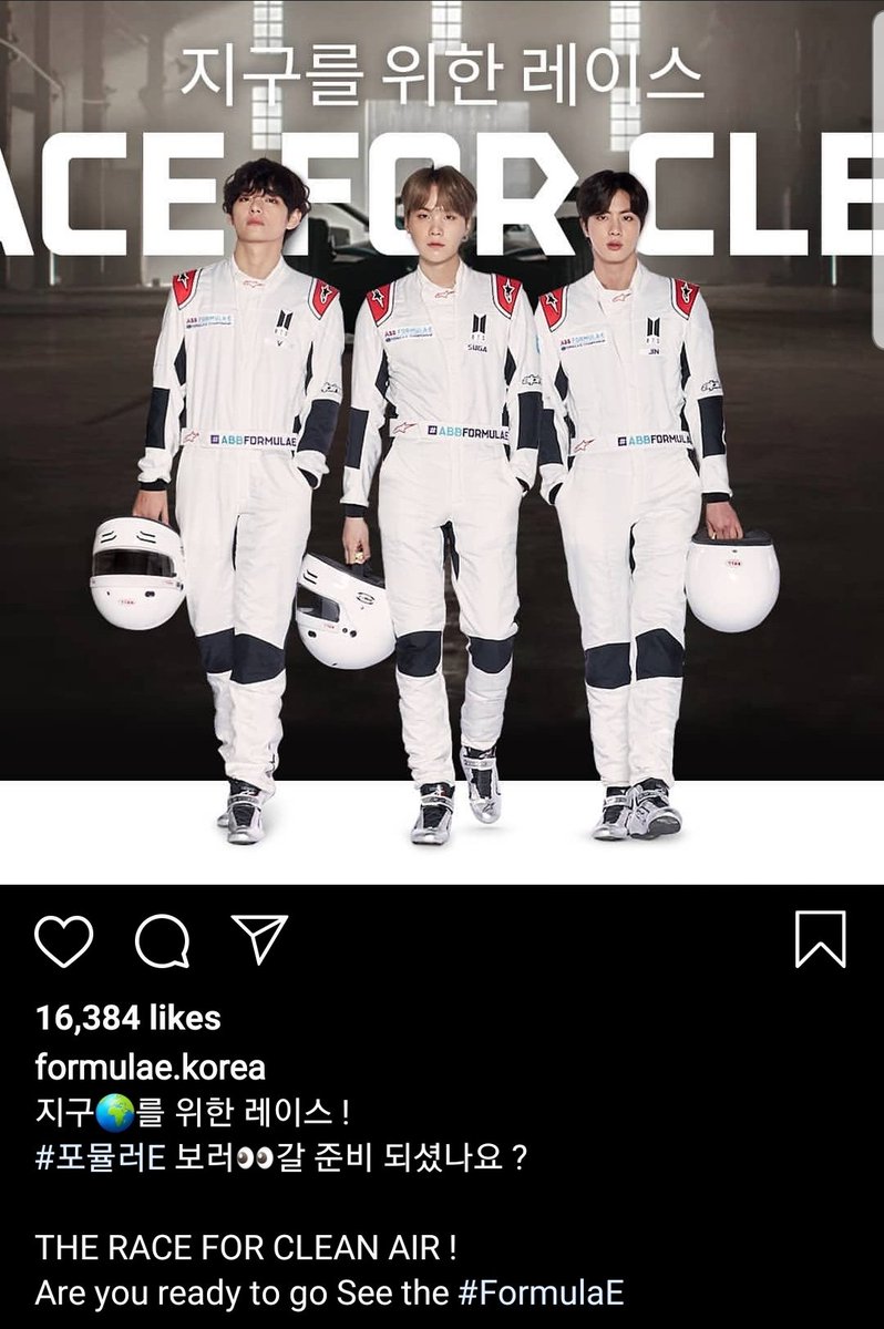 Dutch_BTS_ARMY's tweet photo. BTS for Formula E Korea #FormulaEXBTS @BTS_twt https://t.co/WicwTHgEZJ