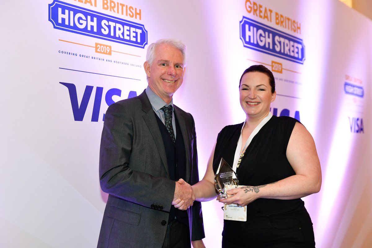 Our next category is our High Street Heroes. First up is our England winner, Laura Armstrong from Belper. Congratulations! #MYHIGHSTREET