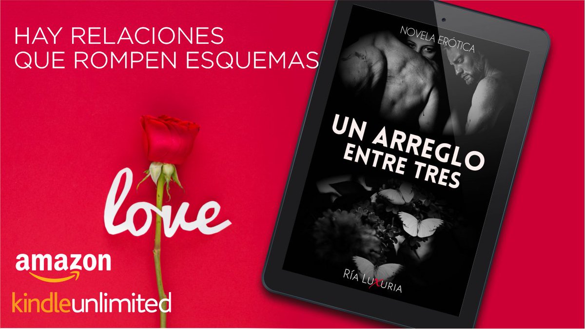 RiaLuxuria's tweet photo. UN ARREGLO ENTRE TRES https://t.co/lXwDgKwUhV

Connor nunca se había acostado con un hombre. Aaron no se complica con eso. Pero Ría Smith llega a sus vidas para resolver el dilema.

#amazon  #KindleUnlimited #Erotismo #Poliamor #RomanceErótico #AmorBisexual https://t.co/icAhLmy37A