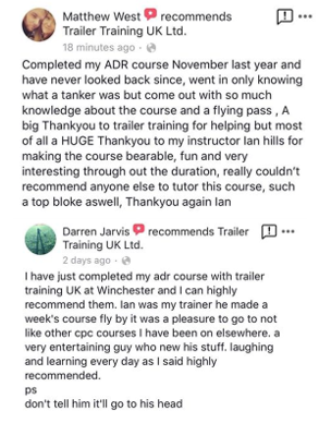 TTUKLtd's tweet photo. Our next 🌟highly recommended🌟 ADR (Dangerous Goods) course is running 9th - 13th March in our SO21 1TD centre.

With an amazing ADR first time pass-rate for 2019 of 98%, and incredible reviews, this course can also provide 4 days CPC, towards your next deadline, no extra cost. https://t.co/lWe7U9uF7M