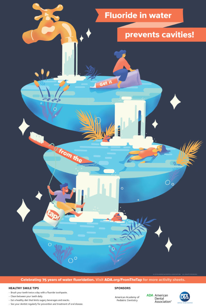 NatlDentPulpLab's tweet photo. February is National Children's Dental Health Month! This year’s NCDHM campaign slogan is, “Fluoride in water prevents cavities! Get it from the tap”!  Click through to read more about this year's theme, and to access the 2019 NCDHM Planning Guide.
https://t.co/EIhSfwdkdL https://t.co/iZ7E1nyQK7