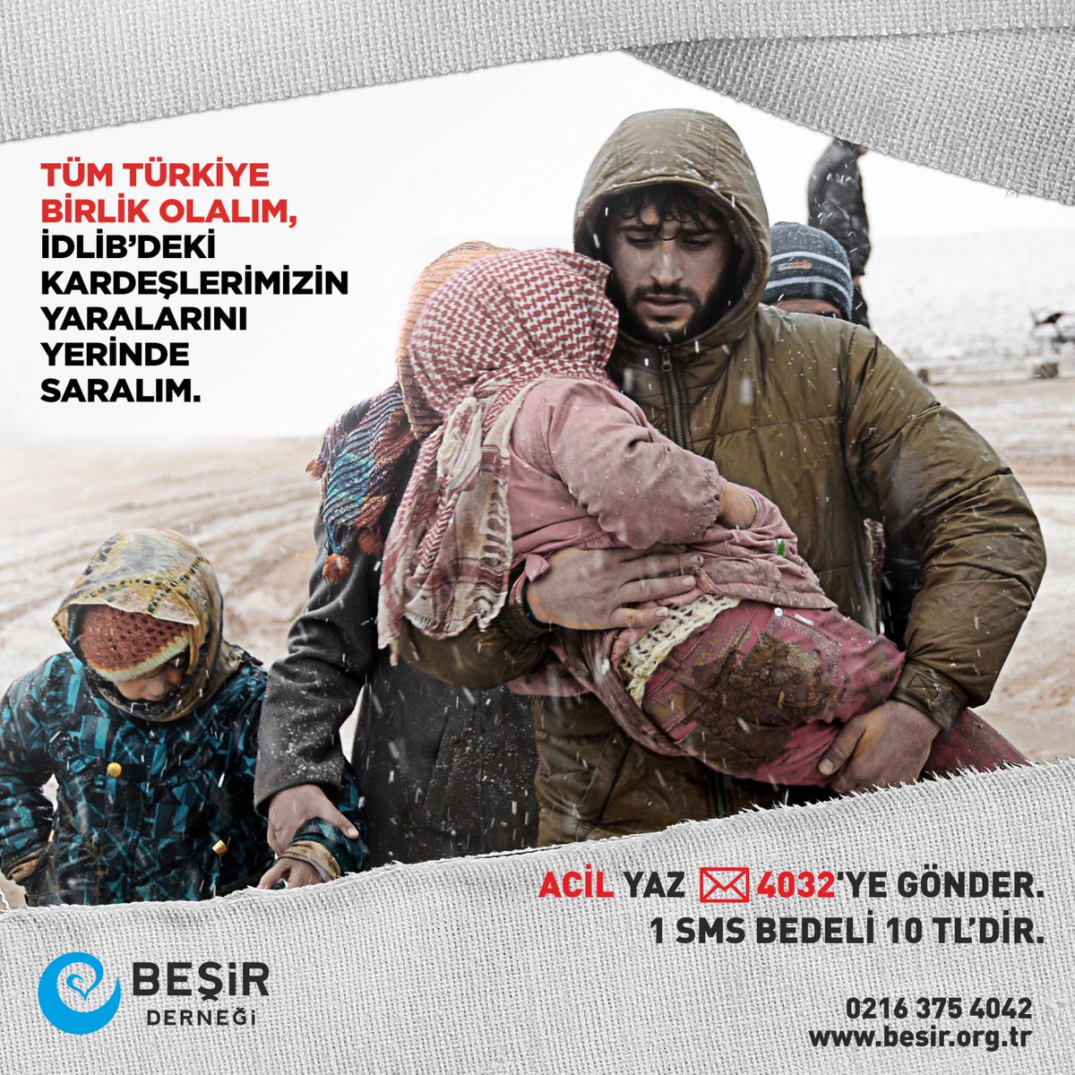 İdlib halkının yaralarını sarmak için AFAD Koordinasyonunda sivil toplum kuruluşlarımız ile #BirAradayız #İdlibinYanındayız

Yaşanan bombardımanlar sebebiyle 400 binden fazla mazlum evlerini bırakıp derme çatma çadırlarda yaşam mücadelesi veriyor.