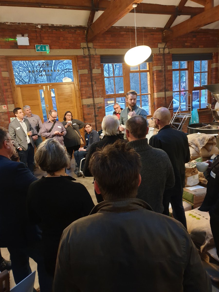 At Dark Woods Coffee ltd with CVBN and FSB, bringing local businesses together #colnevalleybusinessnetwork #FSB #darkwoodscoffee
