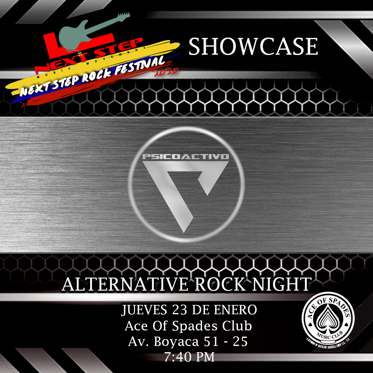 EinSofMusicco's tweet photo. Este es nuestro cartel de este Gran festival next step rock festival Jueves 23 de enero
imperdible!!! https://t.co/E2UfEJ1hg6