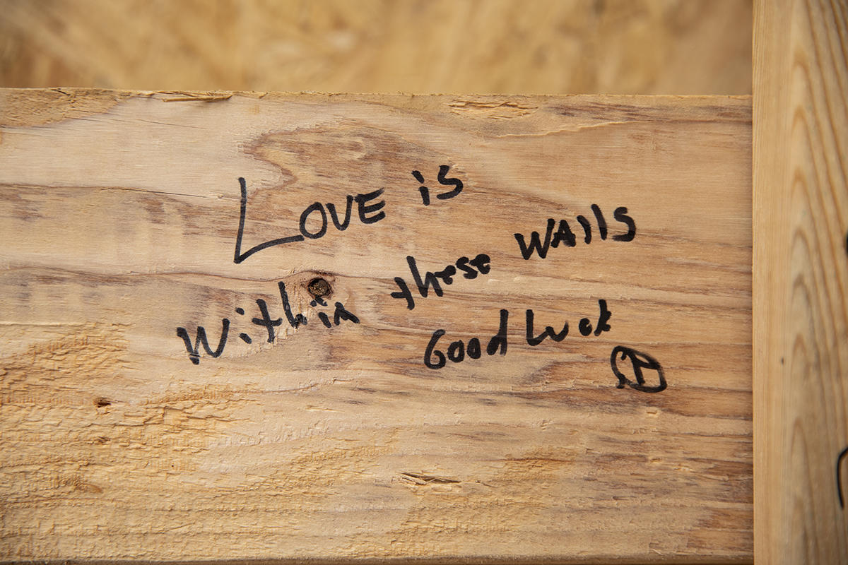 #HabitatforHumanity volunteers often sign the wooden beams within the home they are working on, leaving kind words and encouragement. The result is a home that was built by many hands and with many blessings. 🏠