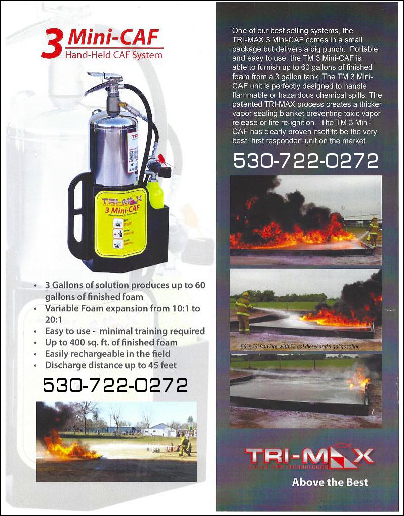 TriMaxCAFS's tweet image. Tri-Max™ Fire Suppression Technologies
trimax.us 530-722-0272
TM 3 Mini-CAF Hand Held CAF System
** One of our best selling systems comes in a small package but delivers a big punch.
#firesuppression #cafs #firefighting #firefighter #firesafety