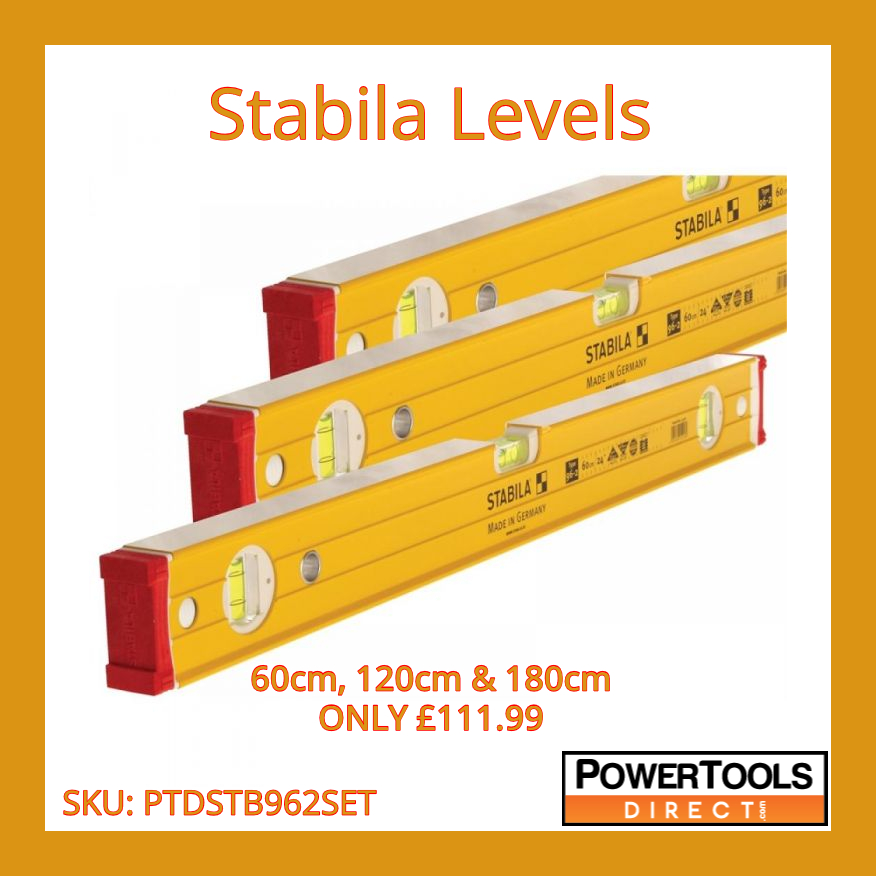 Another Cracking Deal! Available in store and online while stocks last! #Stabila #Spiritlevel #Level #Online #Tool #Tools #Handtools #DeWalt #Makita #Bosch #Milwaukee #Hitachi #Festool #Tough #Extra #Double #Plumb