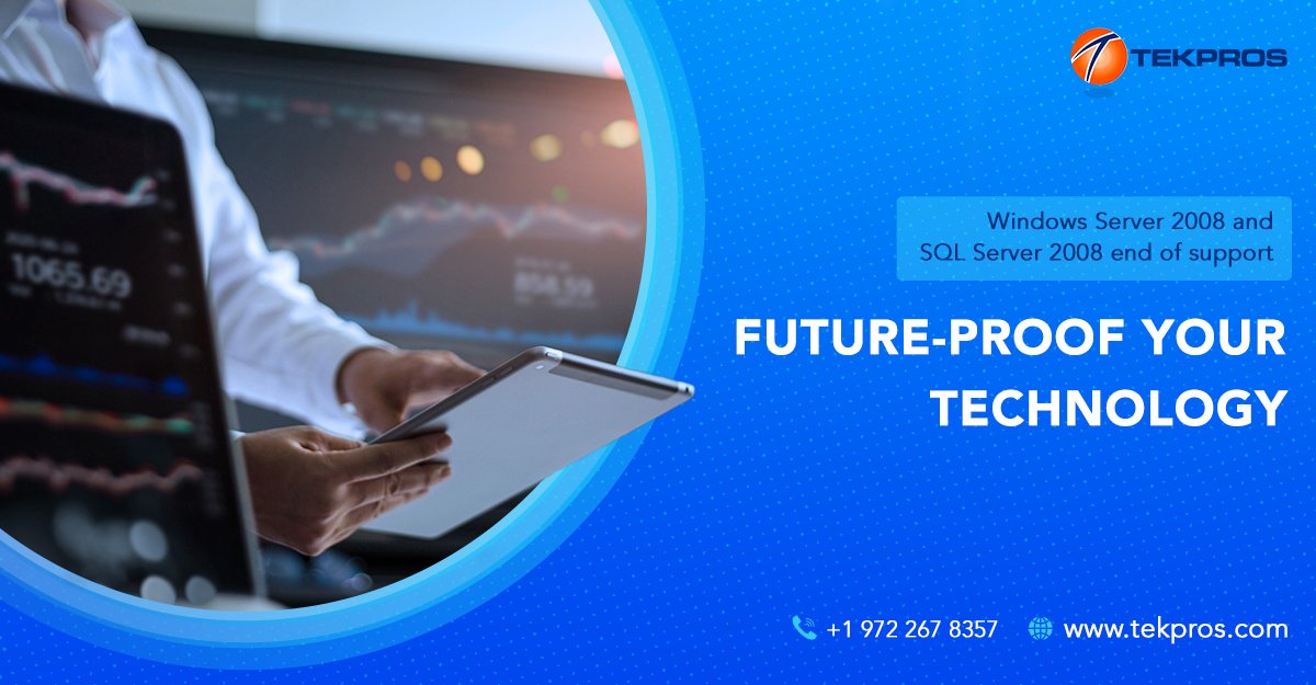 tekprosinc's tweet image. Prepare your business for #WindowsServer 2008 and #SQLServer 2008 end of support.​ Spend less time worrying about maintenance, with hassle-free upgrades that save time and costs. ​#Tekpros #Azure
Find out more today.
tekpros.com/windows-server…
