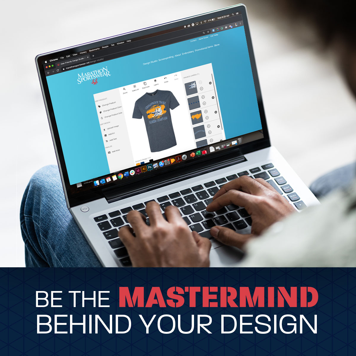 The Marathon Sportswear #designstudio lets you be the mastermind behind your apparel designs. Get started on your custom #screenprints today! bit.ly/2WnaXwA