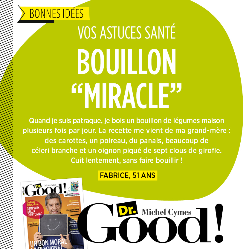 On a tous des astuces santé et autres bonnes idées qui nous viennent de notre famille lorsque l'on ne se sent pas bien. 

Aujourd'hui, nous partageons celle de Fabrice. 
Alors plutôt pas mal cette recette non? 🍲

#astucesante #santé#health #drgood #healthy