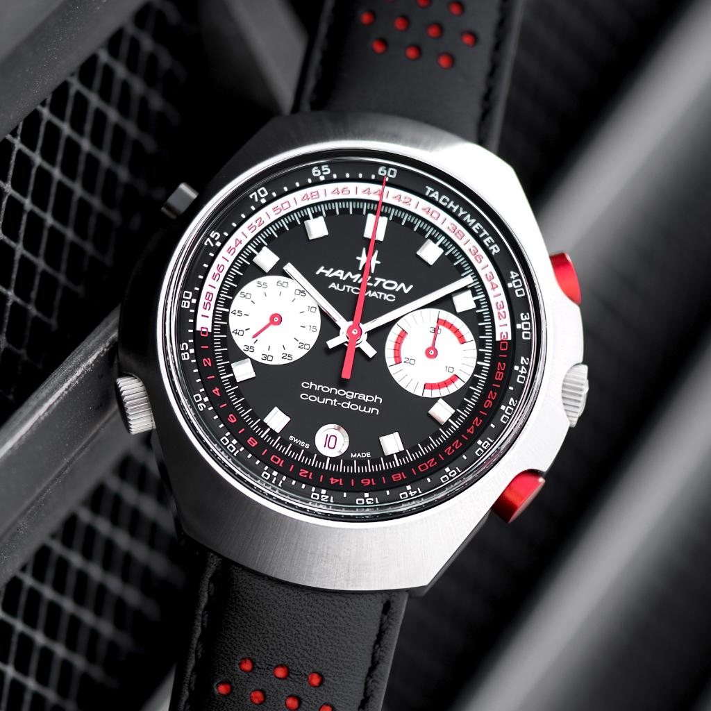 firstclasswatch's tweet photo. The fantastic Hamilton Chrono-Matic 50 is celebrating 50 years since the development of the first automatic chronograph movement! 

#HamiltonWatch #Chronomatic #50Years https://t.co/Ki5BmNCr9i