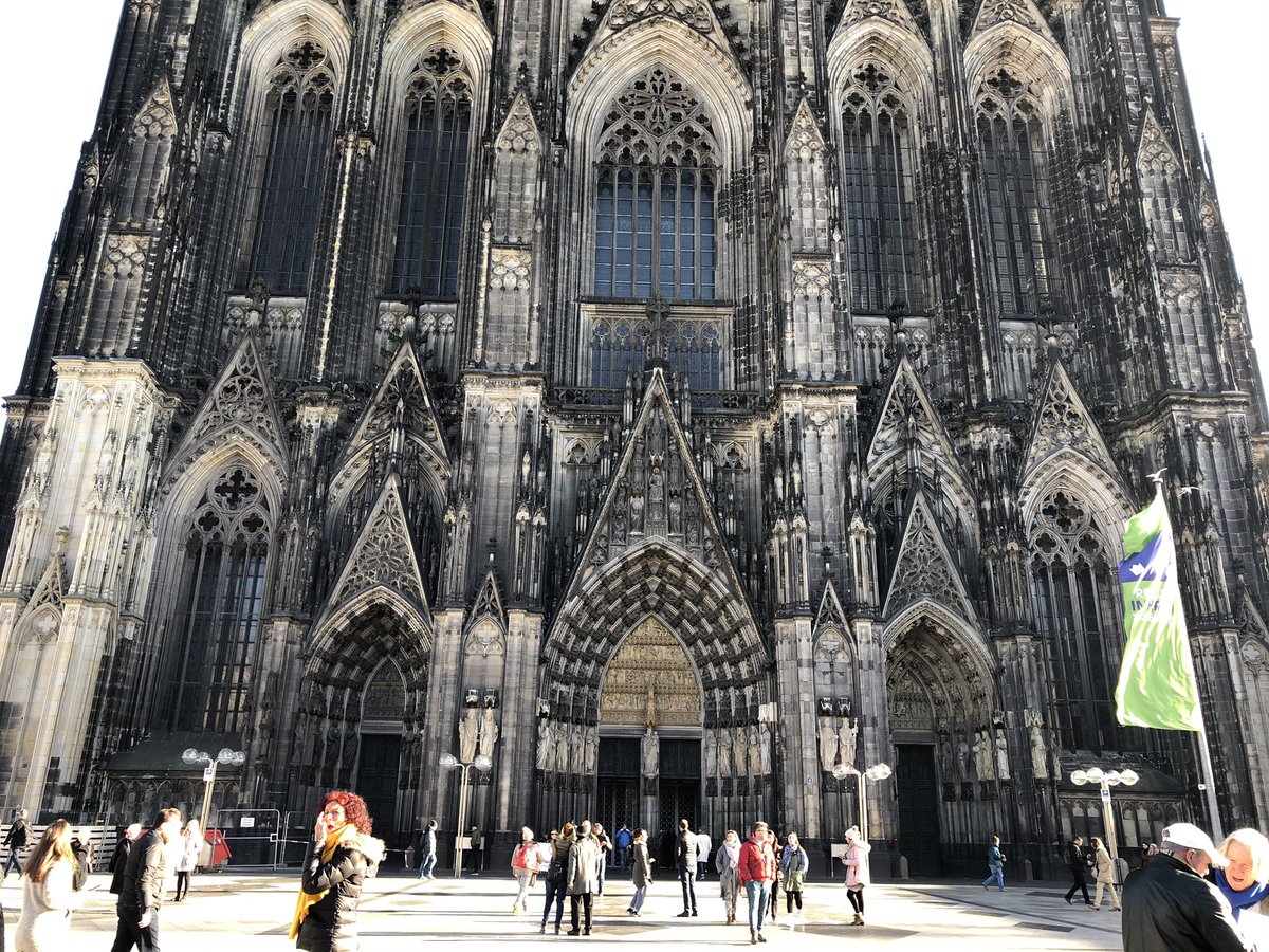 Cologne Cathedral/Dom was started AD1248, finished 1880: 632 years. Tastes changed of course, luckily they stuck to the master plan. An in-house team look after the fabric of the tallest church in #Germany #Interrail #train #Cologne  #dom #Koln #gothic #construction #architecture