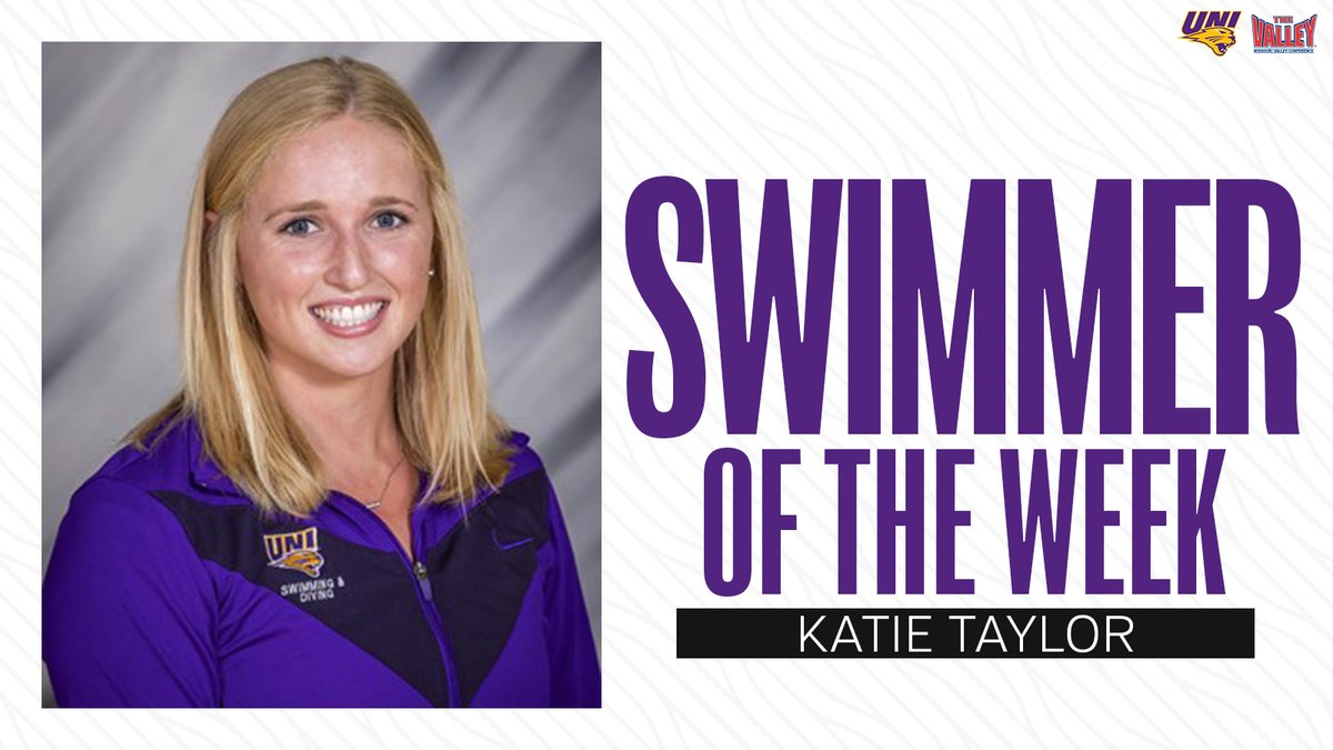 MVCsports's tweet photo. Placing first in seven events this past weekend in meets against Western Illinois and Illinois State, Katie Taylor of @UNISwimming is the #MVCswim Swimmer of the Week. https://t.co/G5uPp9DCW5