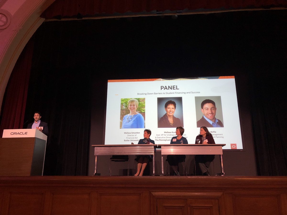 nengelbert's tweet photo. ⁦@Oracle⁩ ‘s John Refila moderated a panel on #studentcloud ‘s financial aid module ⁦@butleru⁩ ⁦@penn_state⁩ ⁦@heug⁩ https://t.co/Kbos5nWRK8