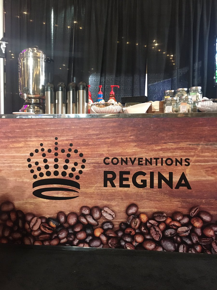 ConventionsYQR's tweet photo. S/O to @onewestevents for the beautifully branded coffee bar. You guys rock! https://t.co/KAd6kqZPs0