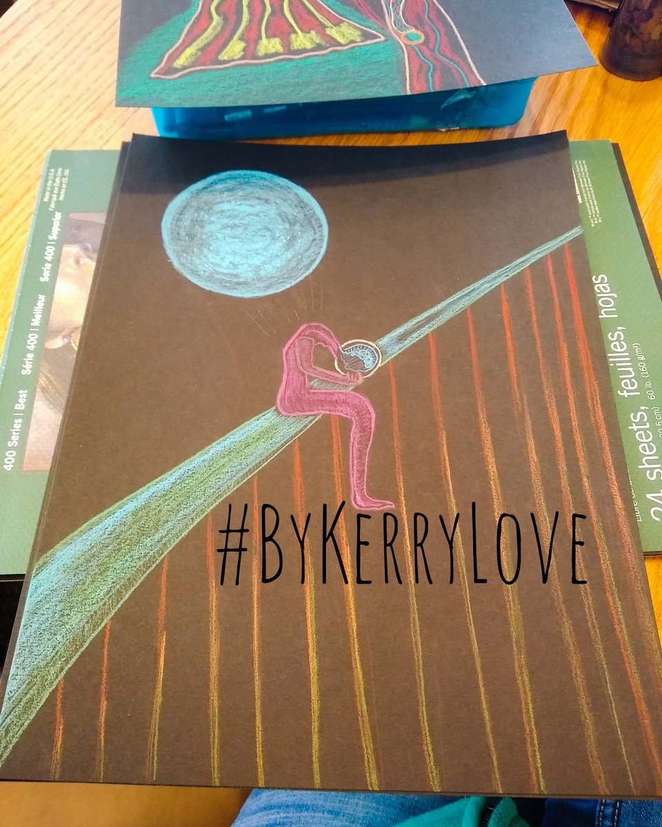 art_grief's tweet photo. ON THE EDGE
Just one more day, keep going.
This too, shall pass.
#ByKerryLove 
#thartofgrief 
#TheMatrixOfLifeSeries 
#blackpaperart 
#artheals
#ArtTherapy https://t.co/g0KKUd3kET