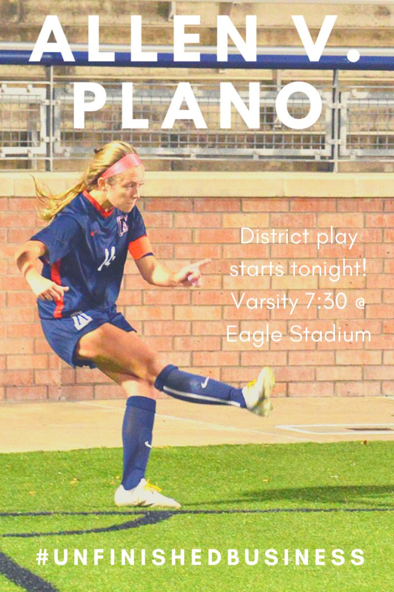 Come out and cheer on your Lady Eagles v Plano! ⚽️🦅#AUp #UnfinishedBusiness