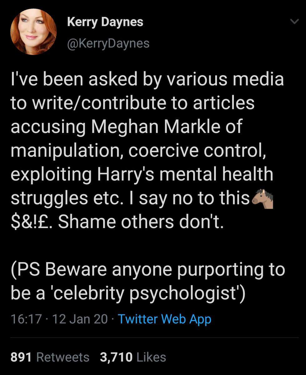 Exhibit 28:  #PressAgendaGatePsychologists have been asked to confirm theories Meghan is manipulating/controlling Harry. *Not* asking for their independent, expert opinion. It's unethical to ask for an assessment of a person you've not meant. *Our* opinion is being manipulated.