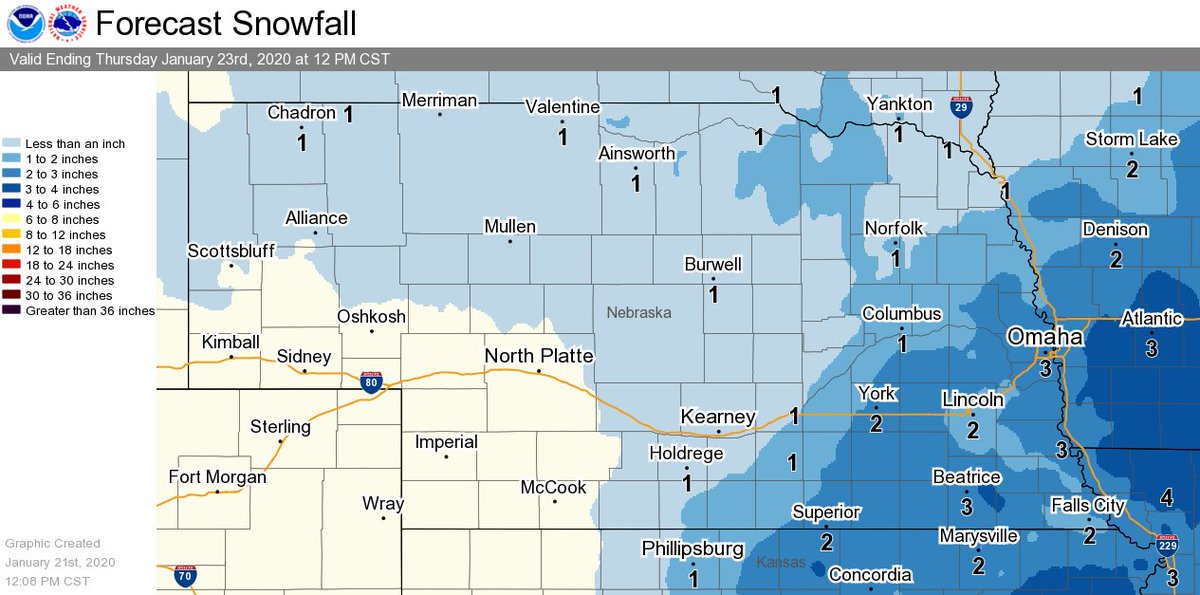 NEStatePatrol's tweet photo. Be aware: another round of mixed winter weather may cause of some issues with travel Wednesday.
Please follow your local meteorologists for localized information.
Check 511 and @NebraskaDOT Plow Tracker for road condition info.
https://t.co/D04CdkIVTY https://t.co/IVupWadQ6g
