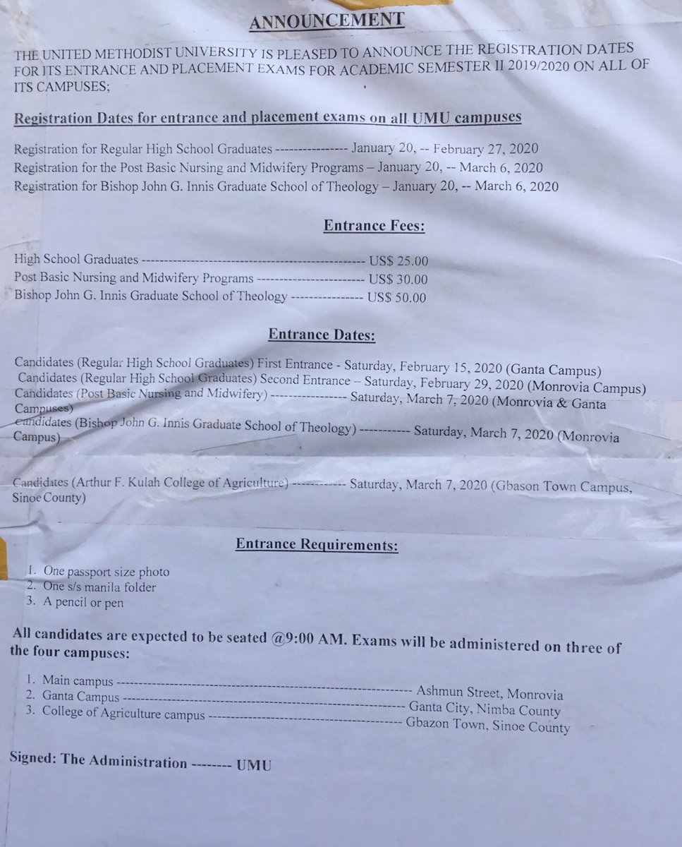 Current Job Vacancies In Liberia For High School Graduate School Walls