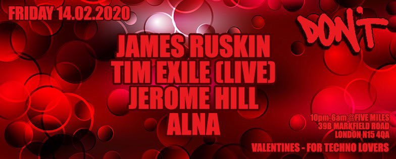 Don’t - 20 years of releasing records. 
Let’s have a party ! 
Lineup looking hefty. 
Tickets at RA now