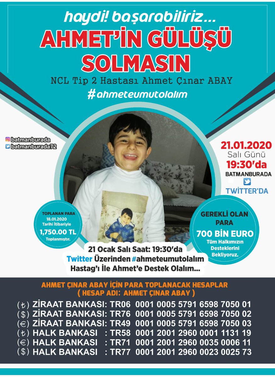 adnancanbulat's tweet photo. Az çok demeden Ahmet koşsun konussun yaşasın diye hep beraber #ahmeteumutolalım https://t.co/ycZYRrZFDx