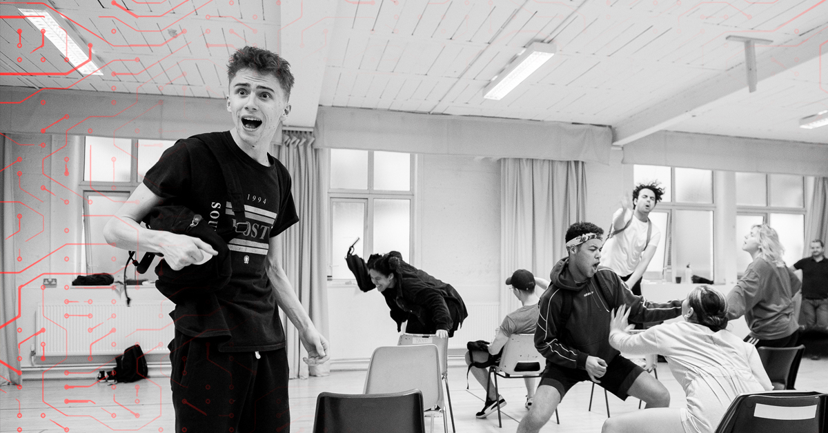 WhatsOnStage's tweet photo. Photos: See the cast of Be More Chill in rehearsals for the musical's UK premiere https://t.co/FtZ5sjldI0 https://t.co/omHXALh0ui