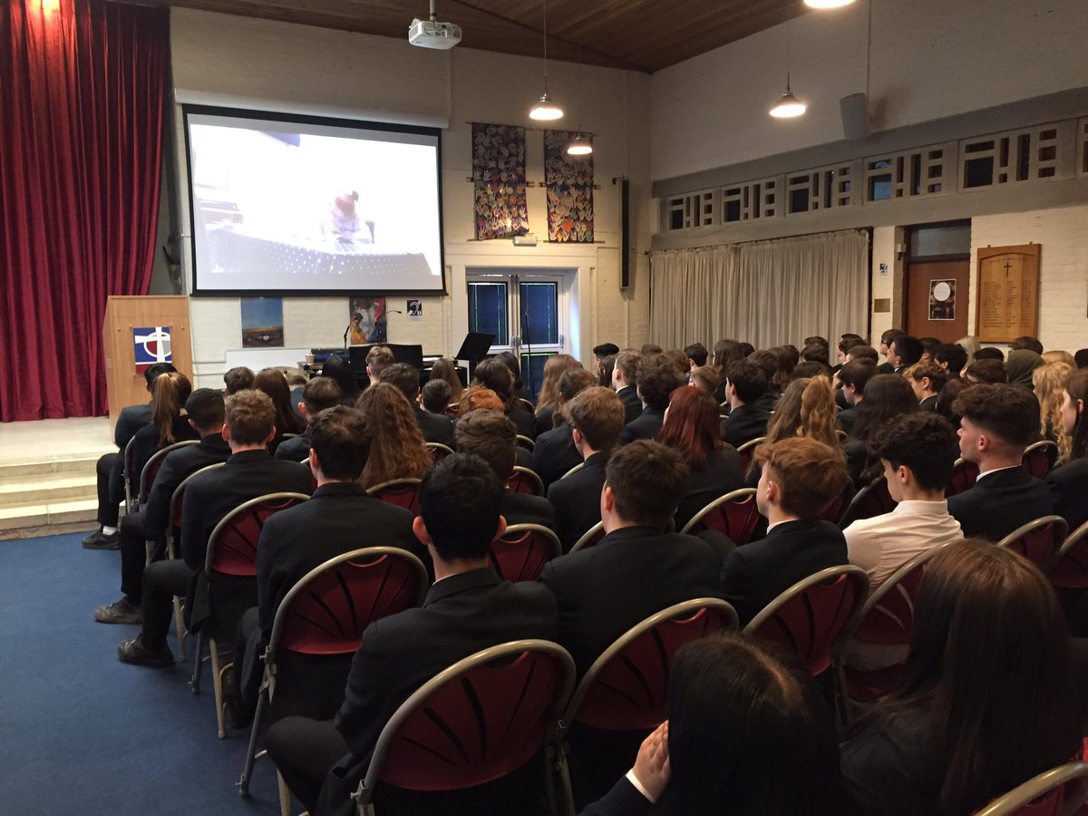 MissLyonsAHT's tweet photo. Think today’s motivational assembly for the post mock exams had the desired effect! Inspiring how well kids engaged with the self reflection task. Got myself a starring role in the video showing them how we teachers revised as kids! #edutwitter #selfdetermine #GCSERE #Reflection https://t.co/T3gwHAjjO0