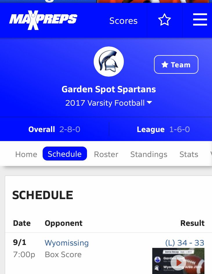 What a program!! <a href="/GSpotBarstool/">Garden Spot Barstool</a> your football team is absolutely SCARY!! Over the three years you’re 2-28!