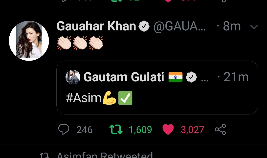 lm_ganesh_'s tweet photo. Winner supports winner  #AsimRiaz 
Where's gang of losers ( chamiya, pindu, dolly) support loser #SidharthShukIa 
#JusticForAsim #BB13 https://t.co/PHKg2OsEje