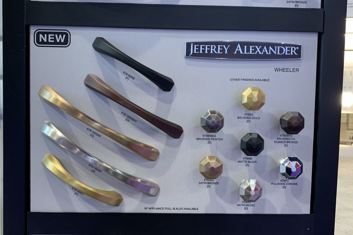 HardwareRes's tweet photo. Stop by Booth #N2763 and see Wheeler, one of Jeffrey Alexander’s newest additions! https://t.co/fjYAxm8Y4V