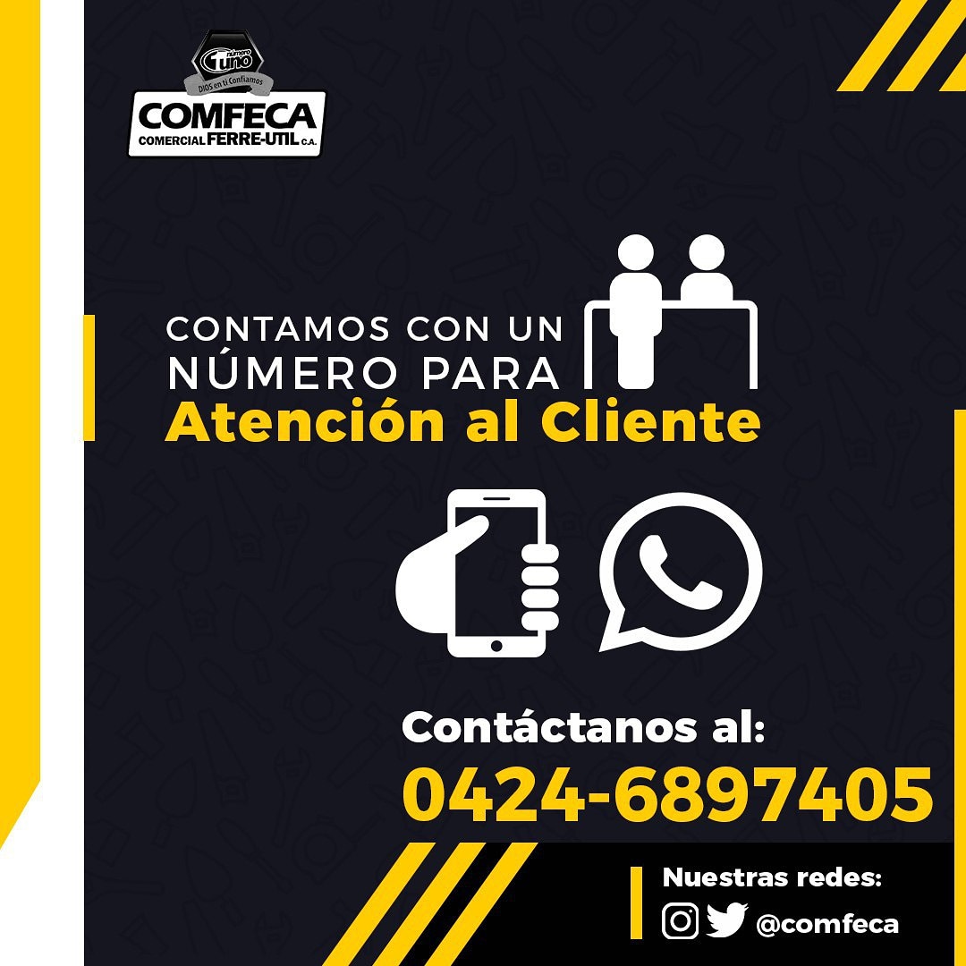 comfeca's tweet photo. ¿Tienes alguna pregunta?
Puedes escribirnos y con gusto te atenderemos vía #WhatsApp 📲 
📍Av. 34, Barrio Obrero

📱0424-6897405
#CiudadOjeda #Ojeda #Cabimas #Zulia #Ferretería #Agua #BombasDeAgua #Hidroneumáticos #Hogar #Familia #WhatsApp #Maracaibo  #TanquesDeAgua #Martes https://t.co/RmAE2cQKNS